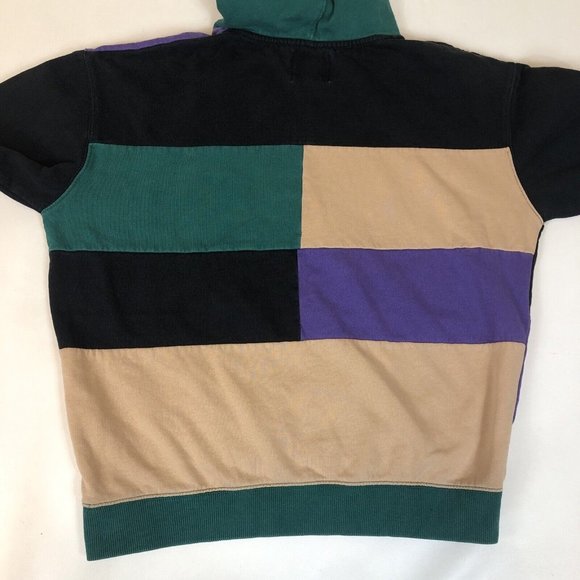 Urban Outfitters Colorblock Sweatshirt Hoodie Size Small Pocket Multicolor - Picture 8 of 9